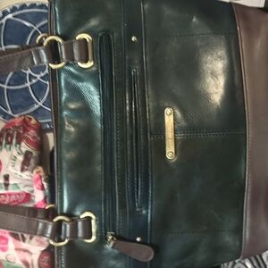 A Stone Mountain Leather Black and Brown Purse